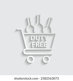 Duty free vector icon bag icon 