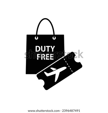 Duty free vector icon bag icon 