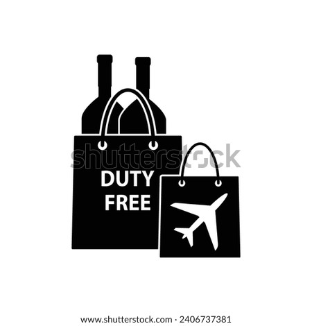 Duty free vector icon bag icon 