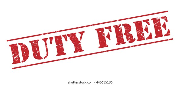 duty free vector stamp on white background