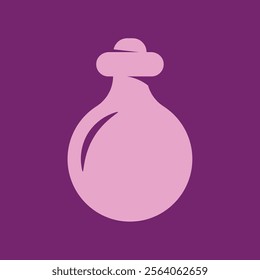 Duty free woman perfume icon. Simple illustration of duty free woman perfume vector icon for web design isolated on violet background