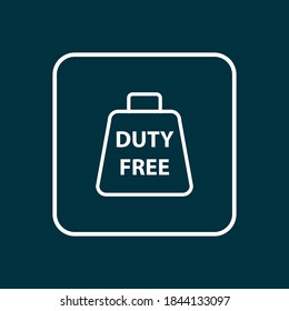 Duty free zone icon line symbol. Premium quality isolated tax free element in trendy style.