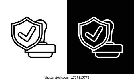 Versión de dos tonos en el fondo blanco y negro