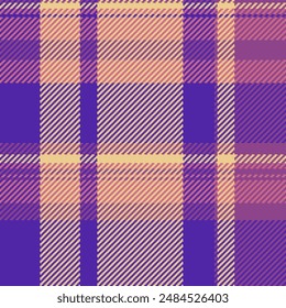 Bettdecke Hintergrund Textil gepladet, Probe nahtlose Muster Textur. Schwierige Vektorgrafik Stoff Tartan Check in Bernstein und Indigo Farben.