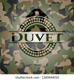 Duvet on camo texture