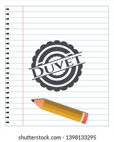 Duvet pencil effect. Vector Illustration. Detailed.