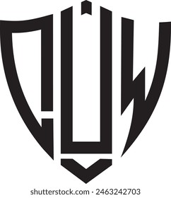 DUW Sheild logo design, icon, symbol, vector file,