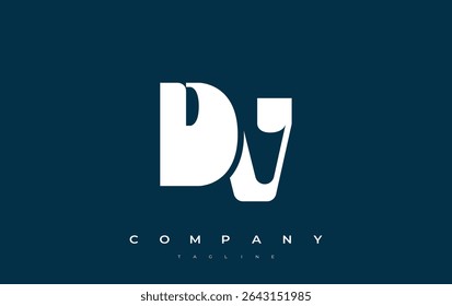 DV Abstract Geometric Logo Design. Modern and elegant logo design with simplistic typography elements, showcasing branding excellence.