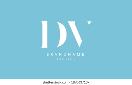 DV Alphabet initial Letter Monogram Icon Logo vector illustration