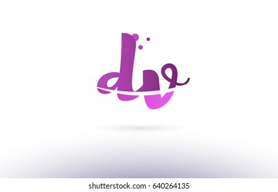 dv d v calligraphy alphabet letter logo 