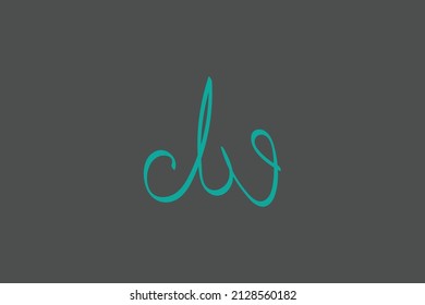 dv handwritten logo for identity. dv initial handwritten calligraphy, for monogram and logo. 