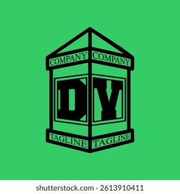 DV Initial Explore this unique collection of alphabet house logos, featuring stylish letter combinations inside a geometric house outline. Perfect for branding