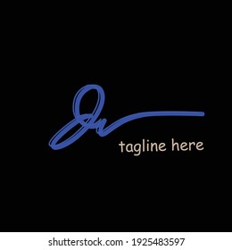 dv Initial handwriting or handwritten logo for identity
with beauty monogram and elegant logo design