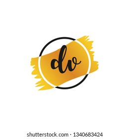 DV  Initial Handwriting logo template vector