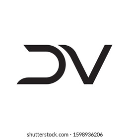 DV initial letter logo template vector icon design