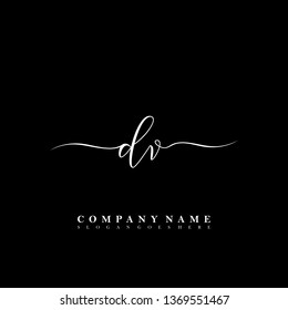 DV Initial luxury handwriting logo vector