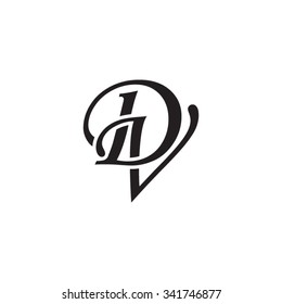 DV initial monogram logo