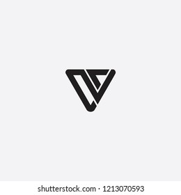 dv initial triangle logo vector
