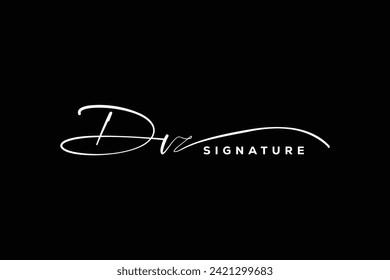 DV initials Handwriting signature logo. DV Hand drawn Calligraphy lettering Vector. DV letter real estate, beauty, photography letter logo design.