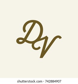 DV Letter creative square background