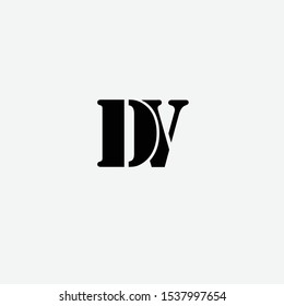 DV letter icon creative logo vector free