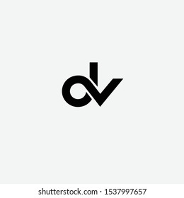 DV letter icon creative logo vector free