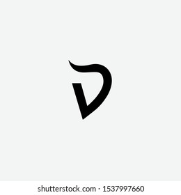 DV letter icon creative logo vector free