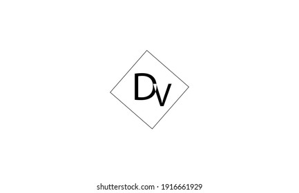 Icono de letra DV logotipo creativo sin vectores