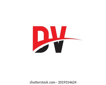 DV Letter Initial Logo Design Template