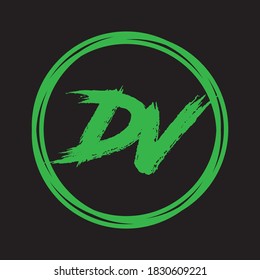 DV Letter Logo Design Creative Icon Modern Letters Vector Logo