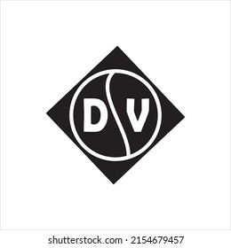 DV letter logo design on white background. DV creative  initials letter logo concept. DV letter design.