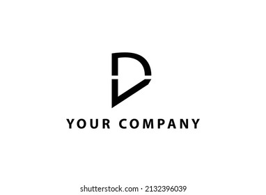 DV letter logo design template