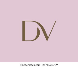 DV letter logo icon design. Classic style luxury initials monogram.