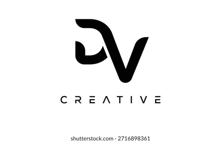 DV Letter Monogram Logo for Modern Creative Brand Identity