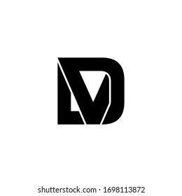 dv letter original monogram logo design