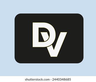 DV logo. DV creative initial latter logo.DV abstract.DV Monogram logo design.Creative and unique alphabet latter logo.
