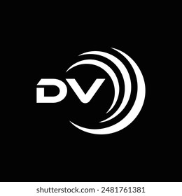 DV logo. D V design. White DV letter. DV, D V letter logo design. 