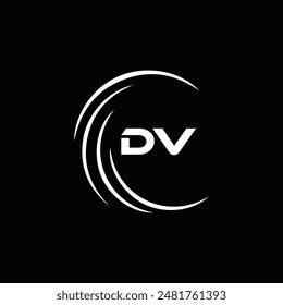 DV logo. D V design. White DV letter. DV, D V letter logo design. 