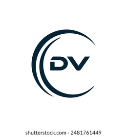 DV logo. D V design. White DV letter. DV, D V letter logo design. 