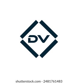 DV logo. D V design. White DV letter. DV, D V letter logo design. 