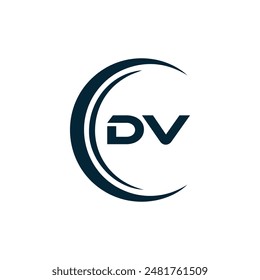 DV logo. D V design. White DV letter. DV, D V letter logo design. 