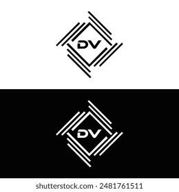DV logo. D V design. White DV letter. DV, D V letter logo design. 