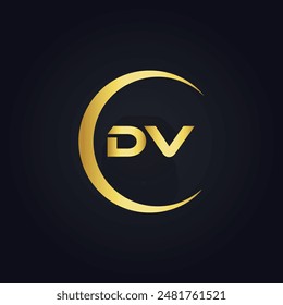 DV logo. D V design. White DV letter. DV, D V letter logo design. 