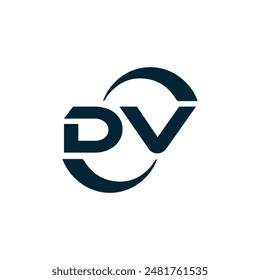 DV logo. D V design. White DV letter. DV, D V letter logo design. 