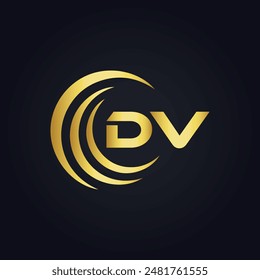 DV logo. D V design. White DV letter. DV, D V letter logo design. 