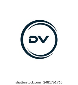 DV logo. D V design. White DV letter. DV, D V letter logo design. 