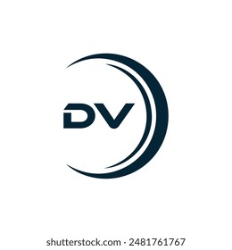 DV logo. D V design. White DV letter. DV, D V letter logo design. 