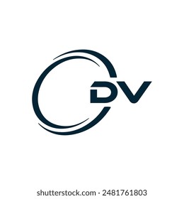 DV logo. D V design. White DV letter. DV, D V letter logo design. 