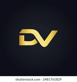 DV logo. D V design. White DV letter. DV, D V letter logo design. 