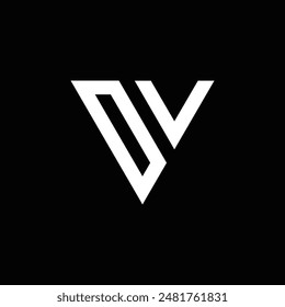 DV logo. D V design. White DV letter. DV, D V letter logo design. 